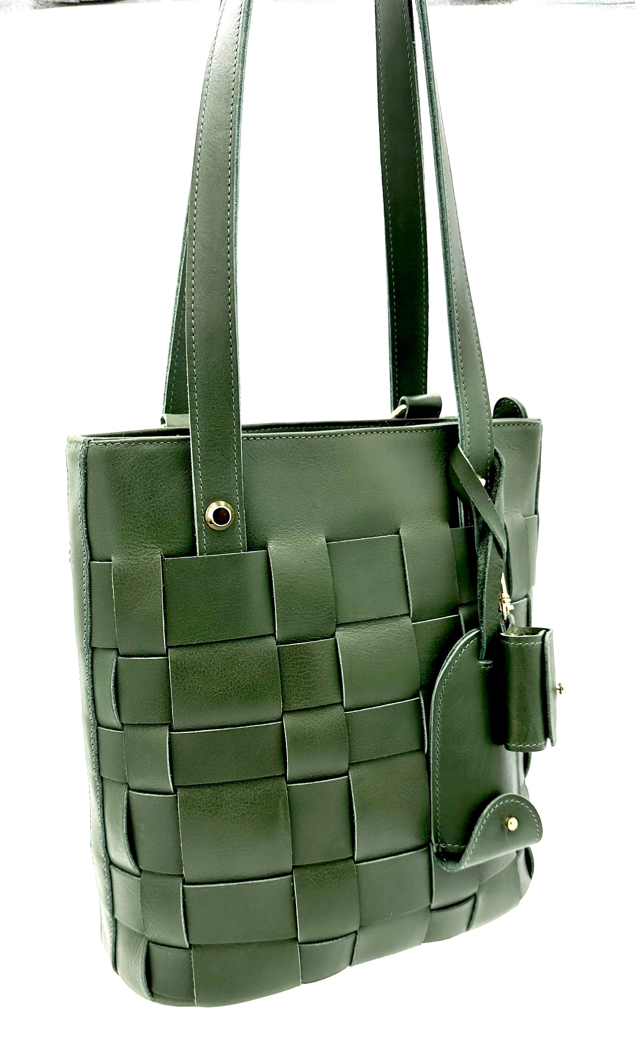 Chelsea Backpack Tote Bag - Moss Green