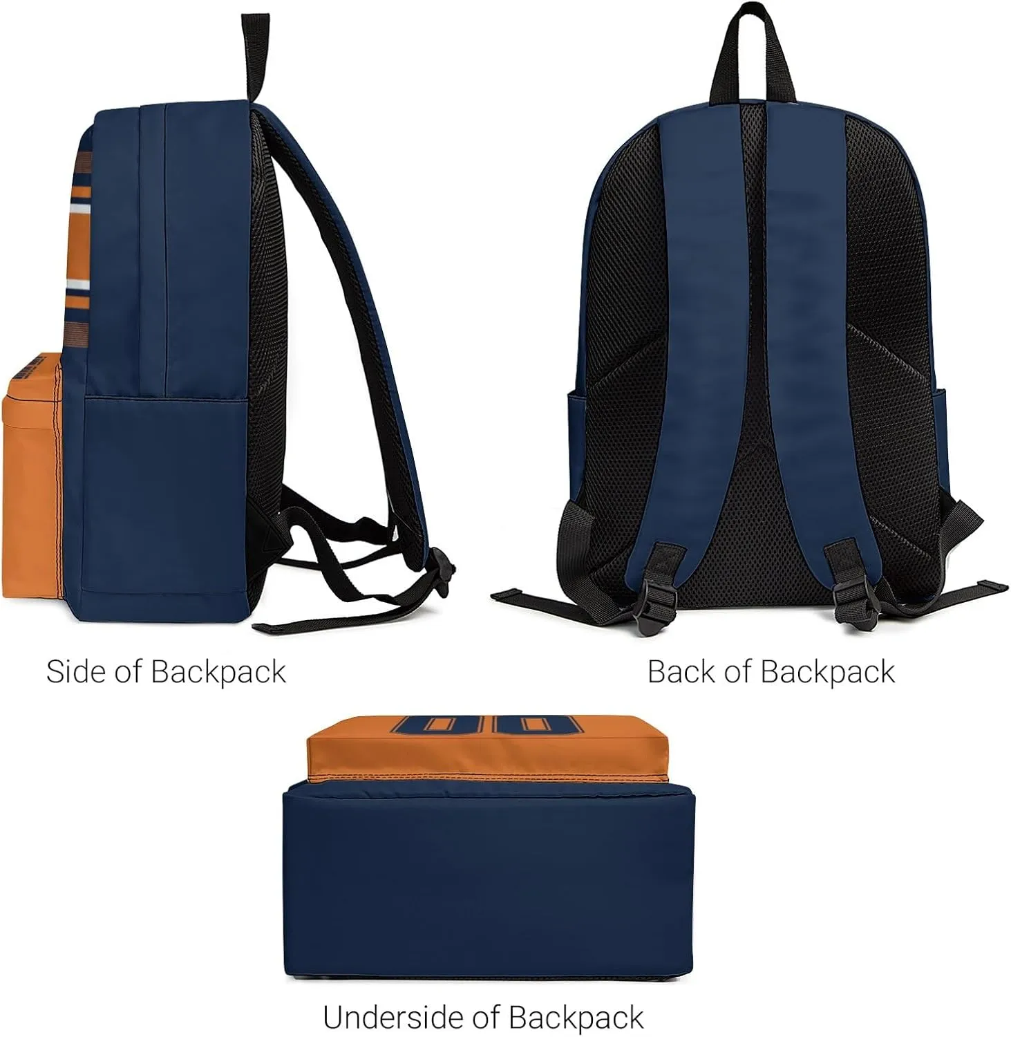 Chicago Backpack Custom Name Number 17Inch Large Capacity Shoulder Travel Bag Personalized Laptop Bag Fans Gift for Boy Girl Men Women