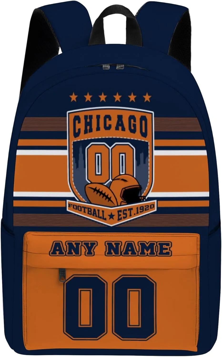 Chicago Backpack Custom Name Number 17Inch Large Capacity Shoulder Travel Bag Personalized Laptop Bag Fans Gift for Boy Girl Men Women