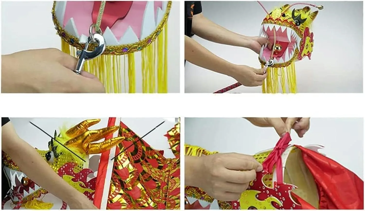 Chinese Dragon Dance 3D Dragon Poi Chinese Dragon Dance Festival Props Dragon Dance Accessories Stage Performance Dragon Ribbon Streamer Interesting