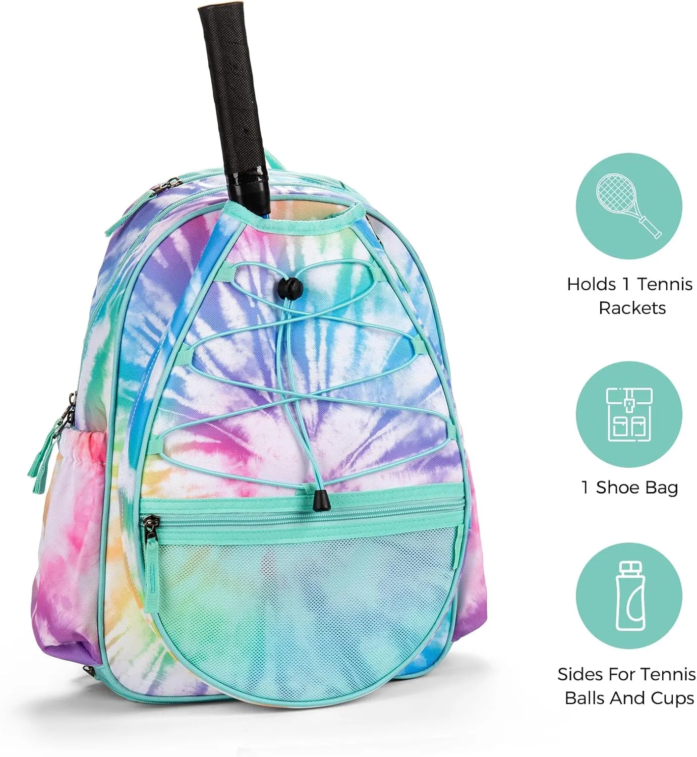 Choco Mocha Kids Tennis Bag, Kids Tennis Backpack Racket Bag, junior tennis bag 16 Inch