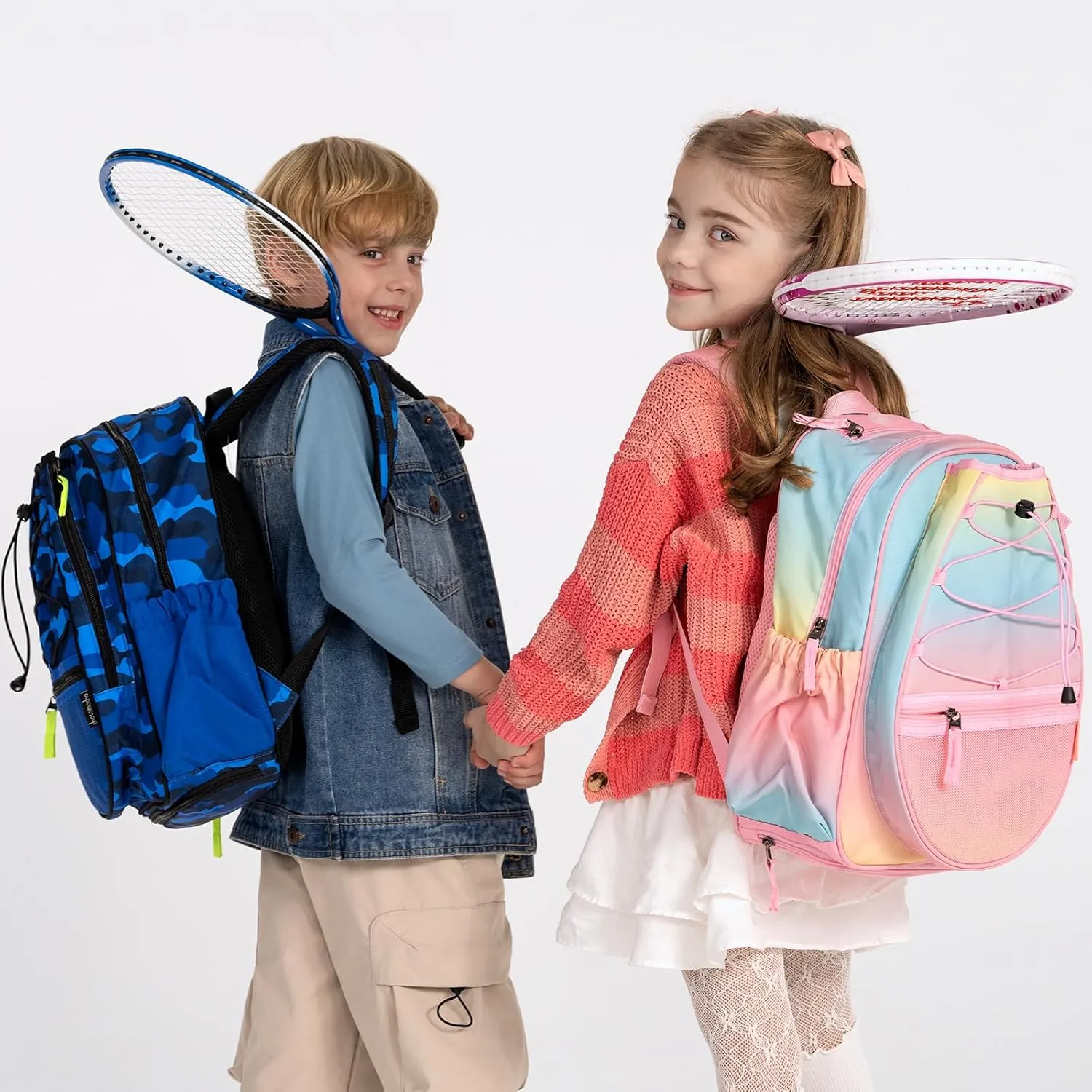 Choco Mocha Kids Tennis Bag, Kids Tennis Backpack Racket Bag, junior tennis bag 16 Inch