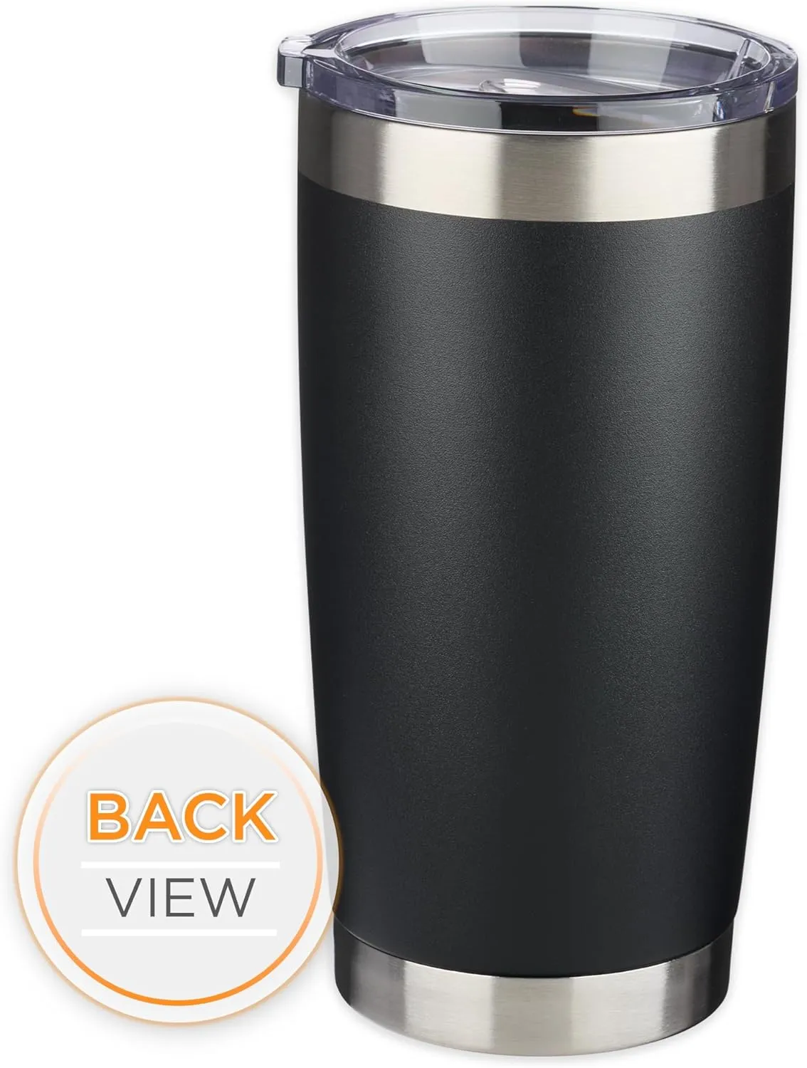 Christian Art Gifts Stainless Steel Double-Wall Vacuum Insulated Travel Mug 18 oz Matte Black Tumbler with Lid for Men Inspirational Bible Verse - Strong in the Lord - Eph. 6:10