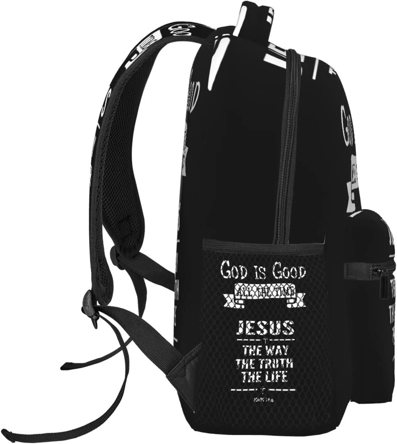 Christian Bible Laptop Backpack Jesus Backpack Travel Bag Laptop Computer Cross Backpack Bag for Women Men
