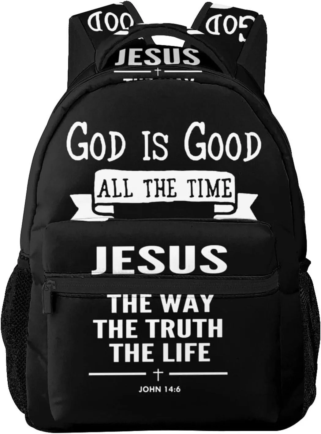 Christian Bible Laptop Backpack Jesus Backpack Travel Bag Laptop Computer Cross Backpack Bag for Women Men