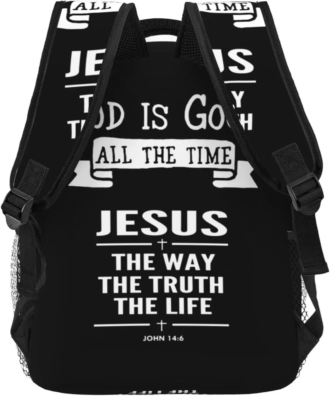 Christian Bible Laptop Backpack Jesus Backpack Travel Bag Laptop Computer Cross Backpack Bag for Women Men