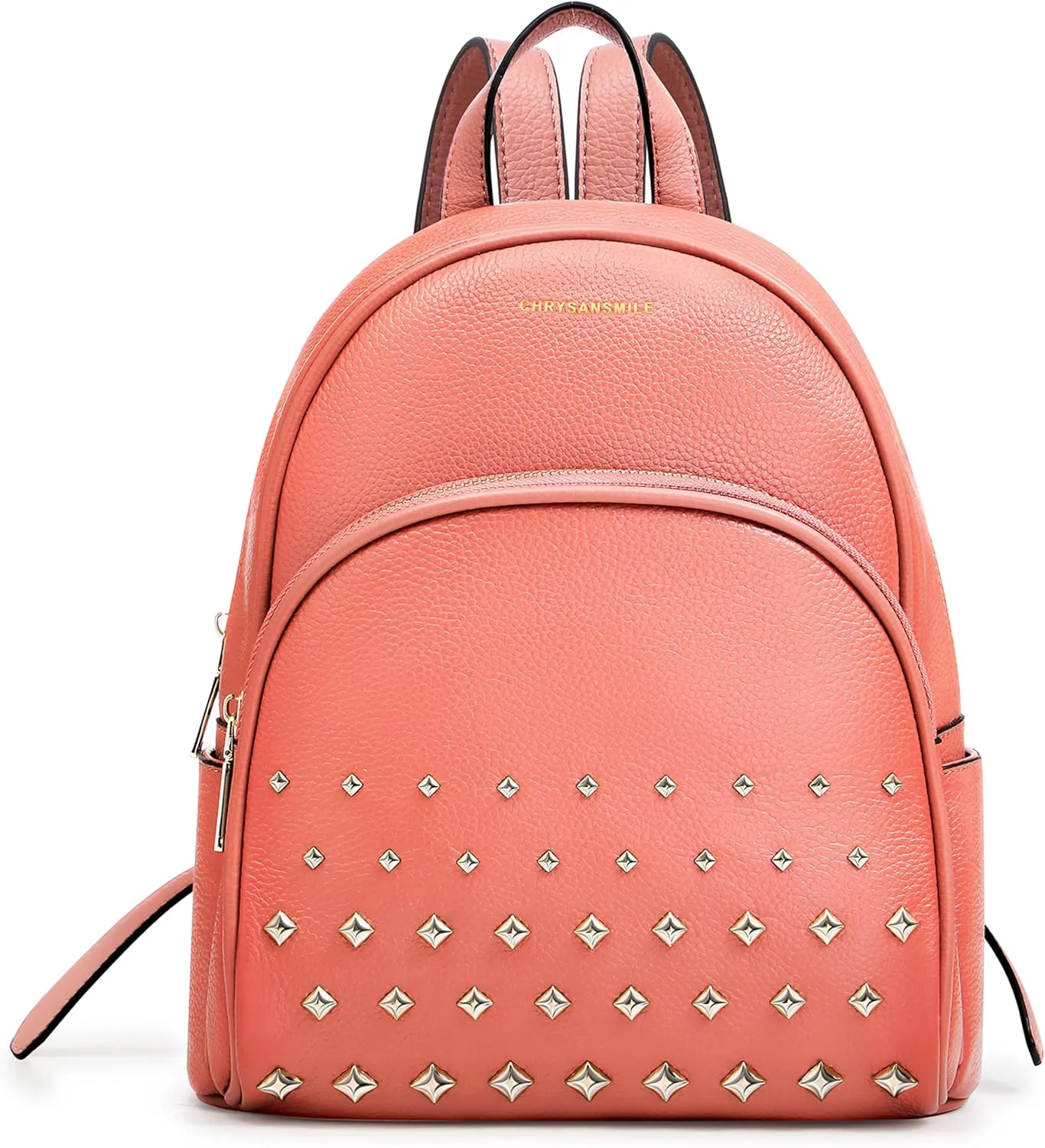 Chrysansmile Backpacks for Women Genuine Leather Mini Backpack Womens Pink Travel Backpack Purse