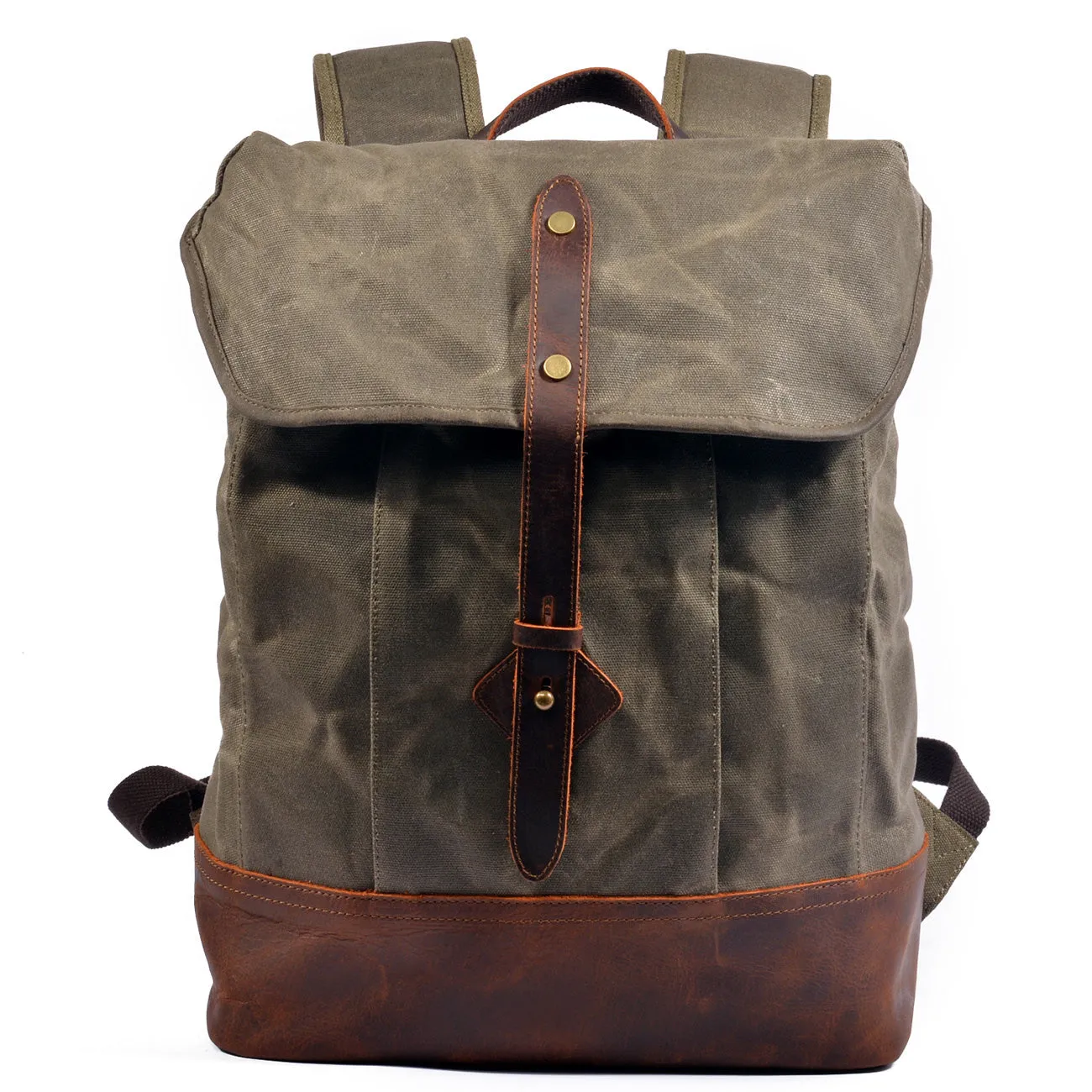 Classic Wax Canvas Backpack for Urban and Outdoor Use