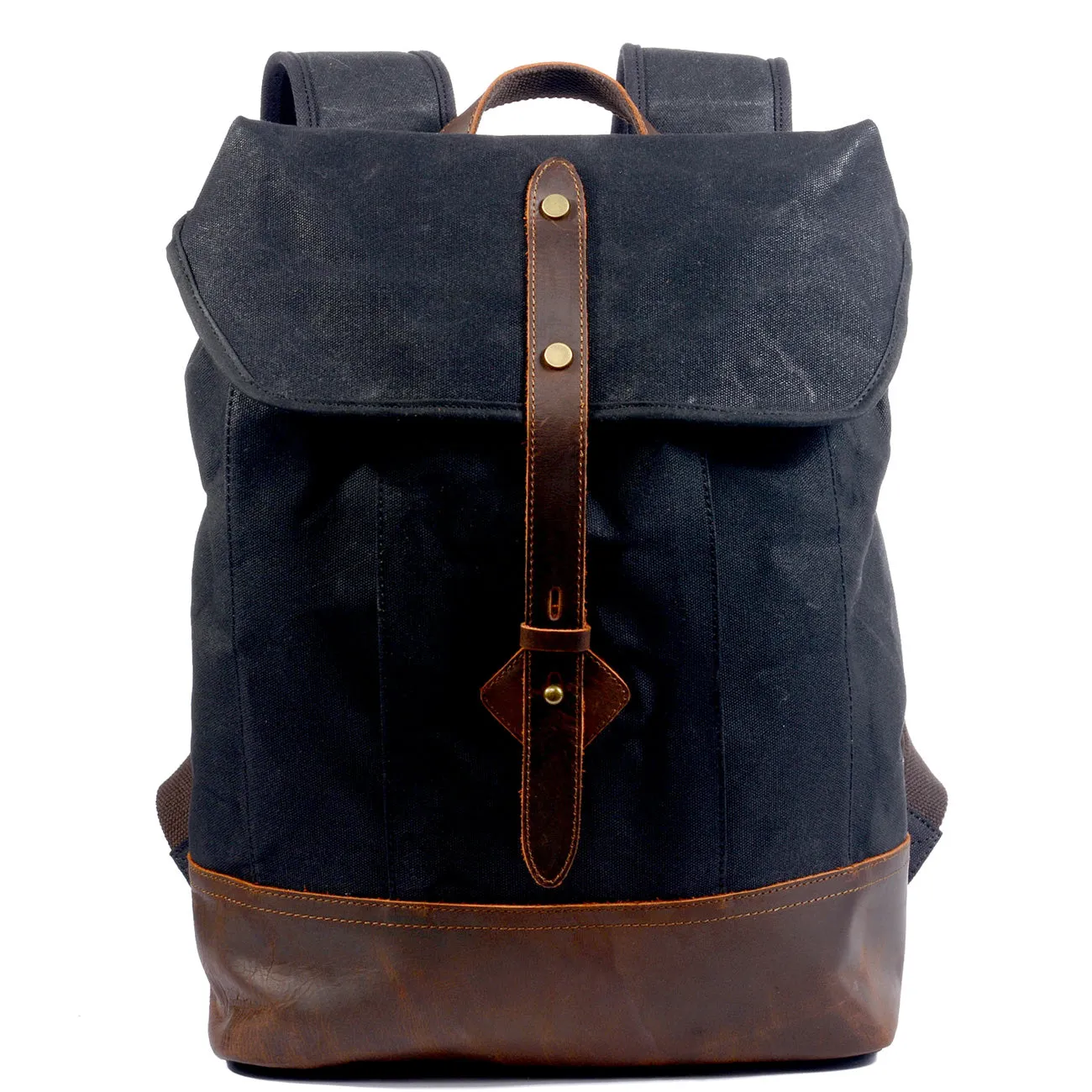 Classic Wax Canvas Backpack for Urban and Outdoor Use