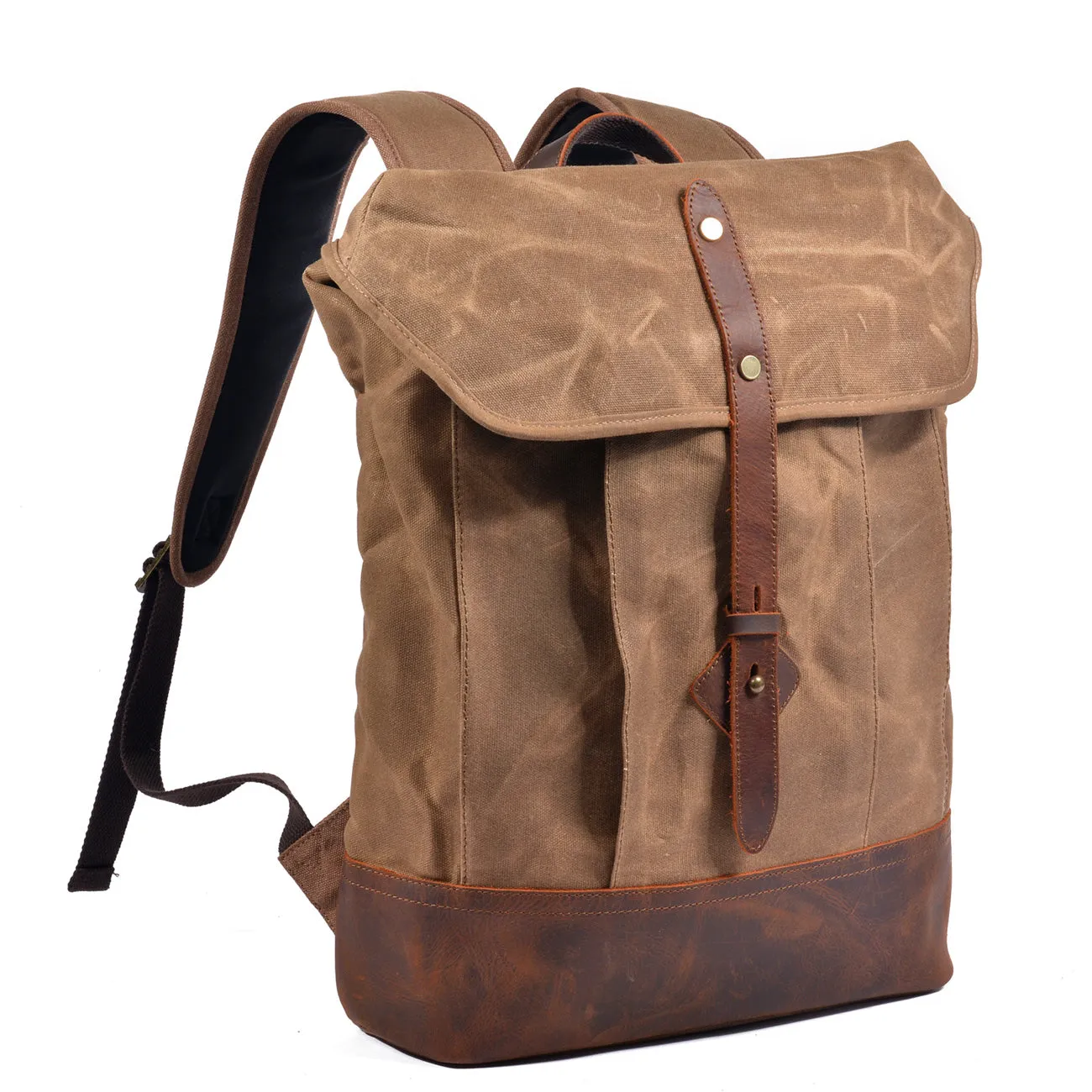 Classic Wax Canvas Backpack for Urban and Outdoor Use