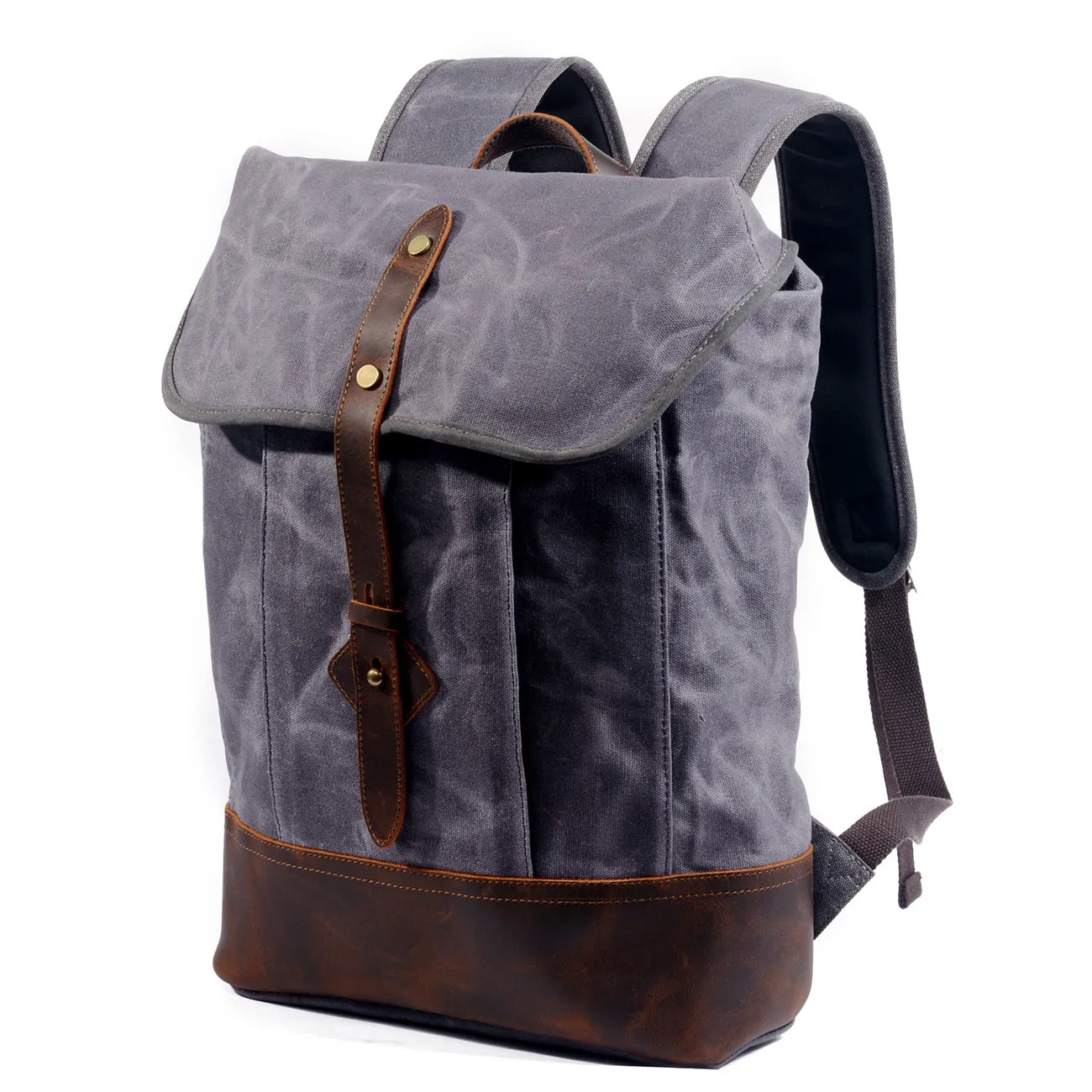 Classic Wax Canvas Backpack for Urban and Outdoor Use