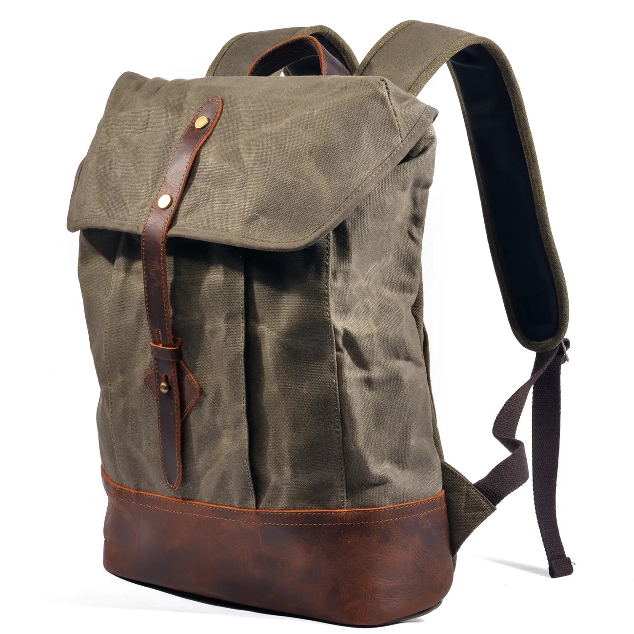 Classic Wax Canvas Backpack for Urban and Outdoor Use