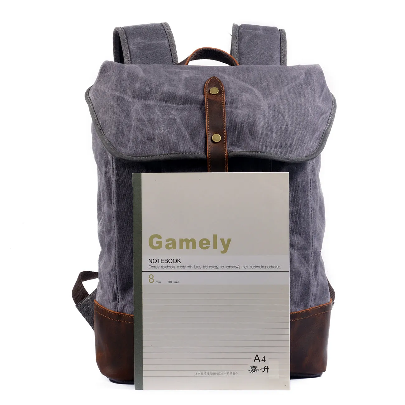 Classic Wax Canvas Backpack for Urban and Outdoor Use