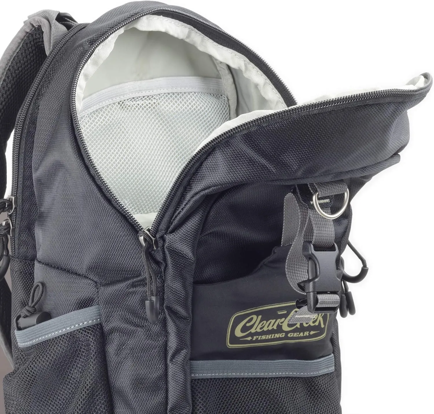 Clear Creek Sling Fishing Backpack - Multifunctional Water-Resistant Fishing Bag Single Shoulder Bag Crossbody Fishing Backpack Fishing Gear Storage Bag Hunting Backpack and Camera Bag
