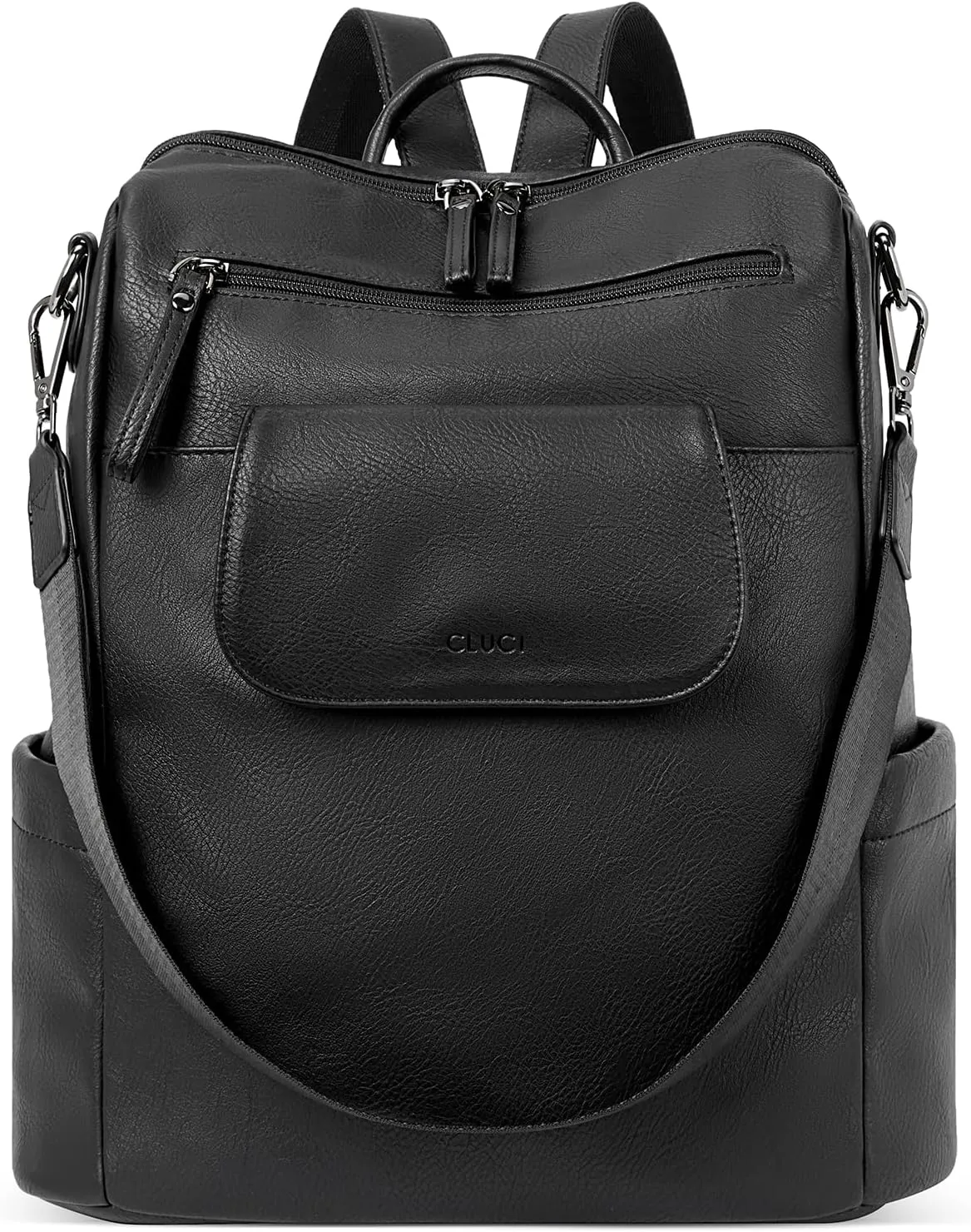 CLUCI Leather Backpack Purse for Women, Large Fashion Convertible Anti-theft, Travel Backpack Purses