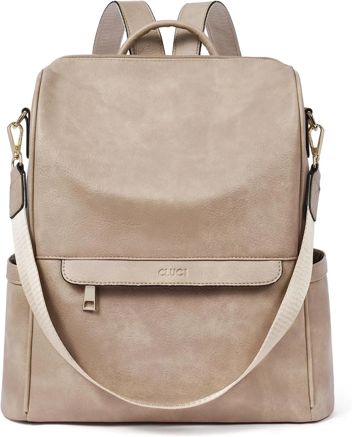 CLUCI Womens Backpack Purse Leather Anti-theft Large Fashion Designer Travel Bag Ladies Shoulder Bags