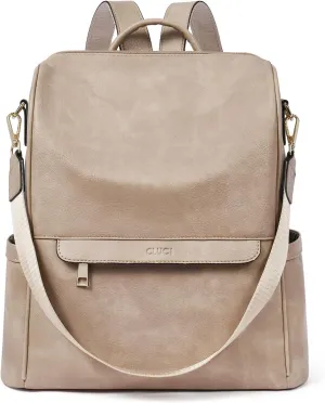 CLUCI Womens Backpack Purse Leather Anti-theft Large Fashion Designer Travel Bag Ladies Shoulder Bags
