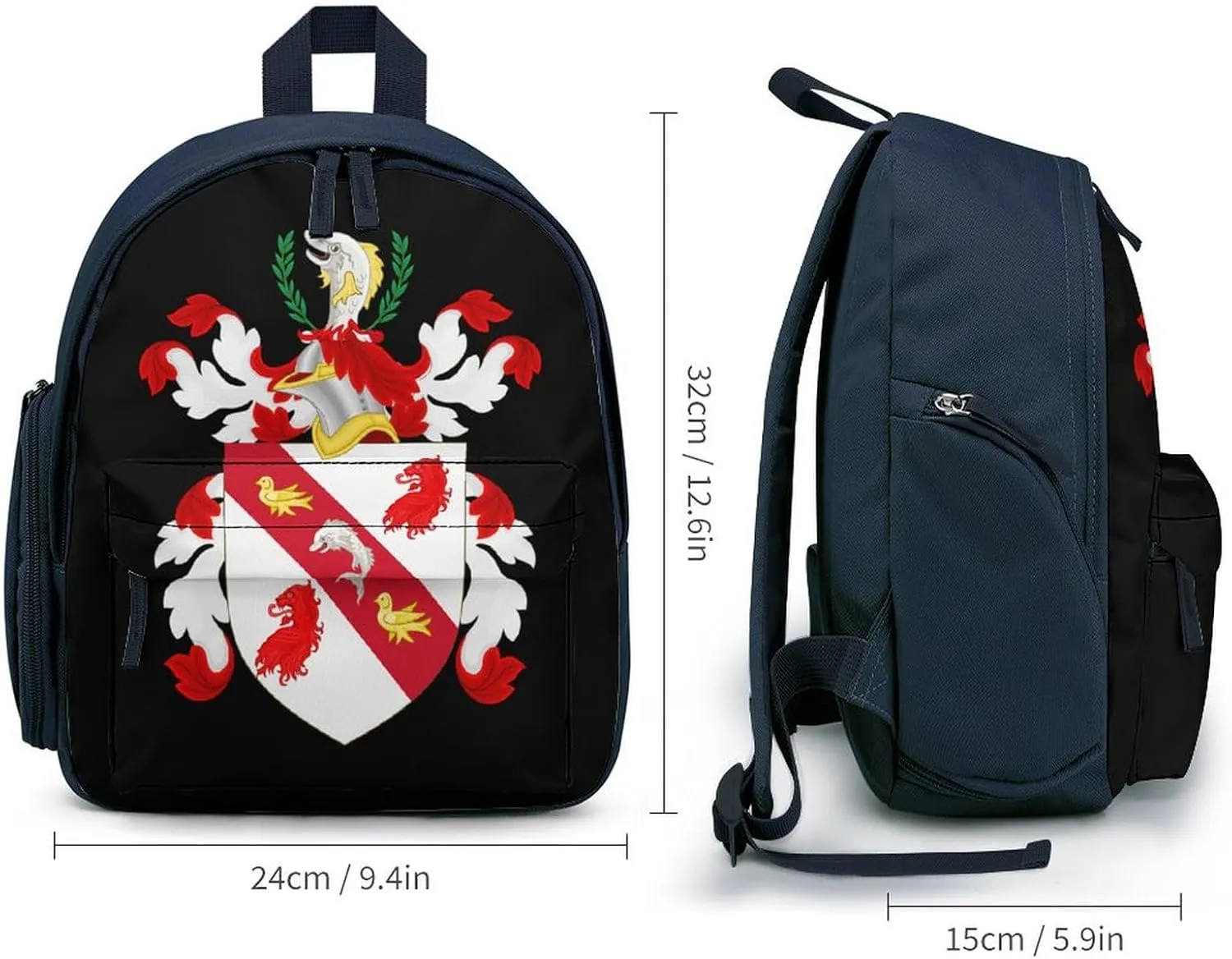 Coat of Arms of Benjamin Franklin Travel Backpack Water Resistant Luggage Daypack Business Weekender Bag for Men Women