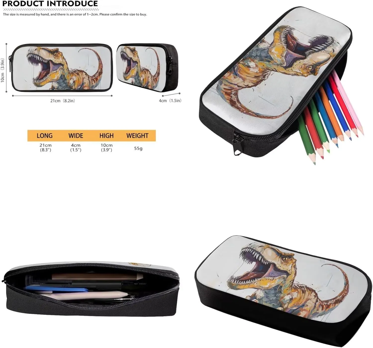 COEQINE Boys Dinosaur Backpack Set 3 Piece Dino Bookbag for School Kids Boys 4-7 Elementary Primary School Bag Set for Teen Laptop Shoulder Schoolbag with Lunchbox and Pencil Bag