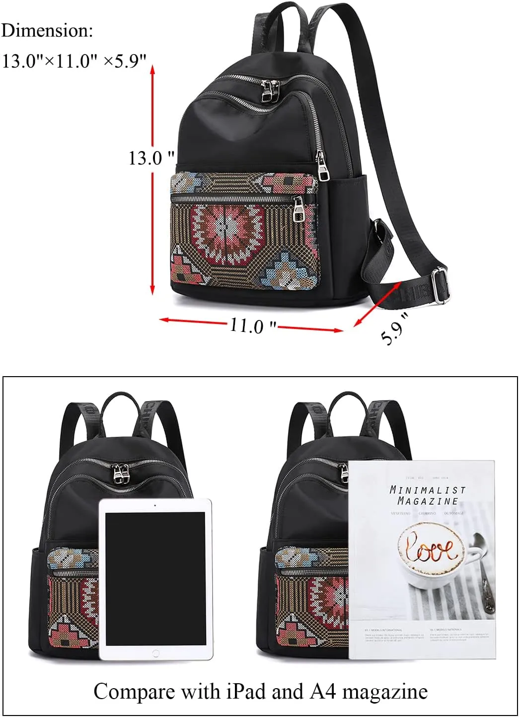 Collsants Small Nylon Backpack for Women Lightweight Mini Backpack Purse Travel Daypack (YH)