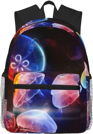 Colorful Jellyfish Print Comfortable Backpack,Your Essential Casual Travel Bag For Outdoor Adventures