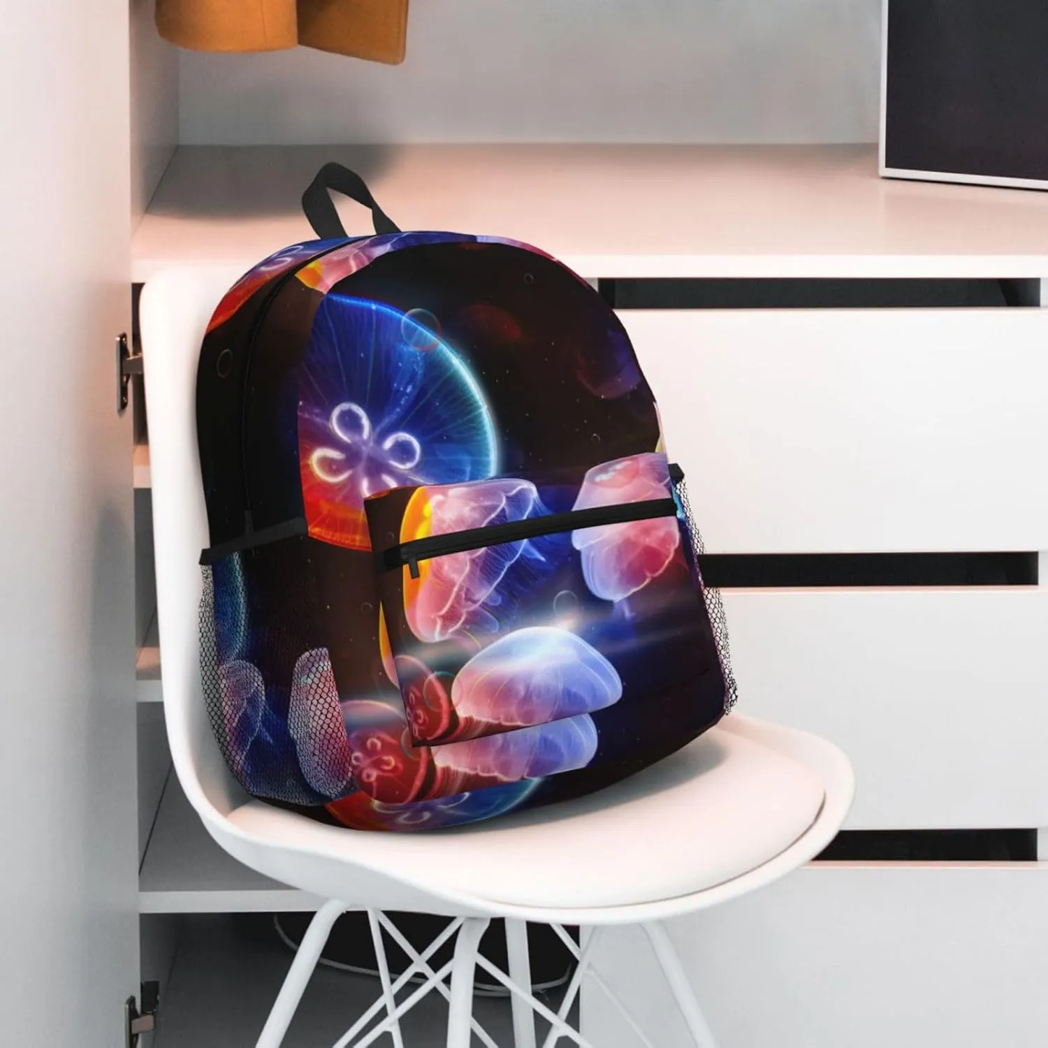 Colorful Jellyfish Print Comfortable Backpack,Your Essential Casual Travel Bag For Outdoor Adventures