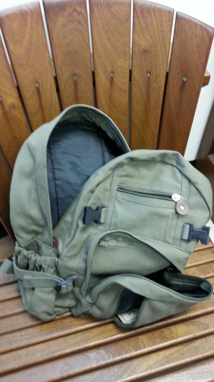 Compact Backpack, Vintage Canvas w/ OSG Logo