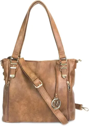 Concealed Carry Hobo Bag with Hidden Lock Multi Pockets CCW Tote Bag