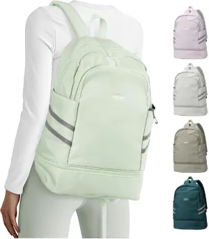 coofay Gym Backpack For Women Waterproof Backpack With Shoe Compartment Lightweight Travel Backpack Workout Sports Backpack Large Gym Bag