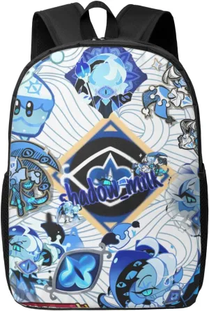 Cookie Run Kingdom Shadow Milk Cookie Fashion Backpack, School, Computer Bag.