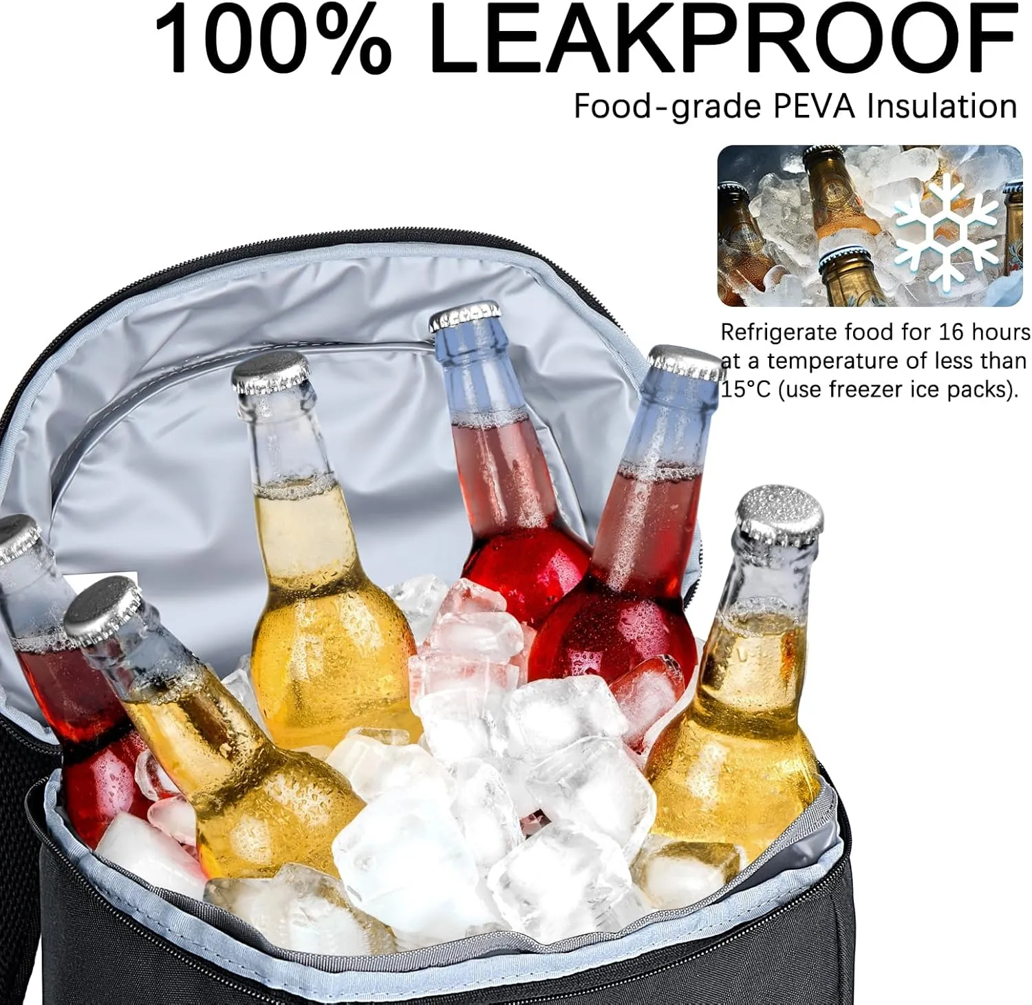 Cooler Backpack Insulated Leak Proof,Small Soft Coolers Bag for Men and Women Camping,Travel,Beach,Hiking,Picnic