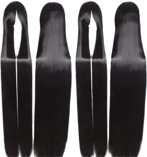 Cos-Animefly 60" 150cm Super Long Straight Wig Heat Resistant Hair Cosplay Costume Party Wig Hair Extra Long
