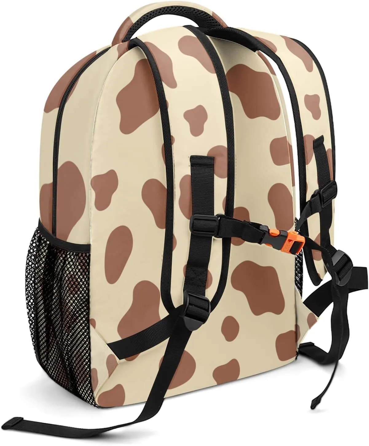 Cow Pattern Animal Skin Backpack Personalized Name Laptop Travel Hiking Camping Daypack