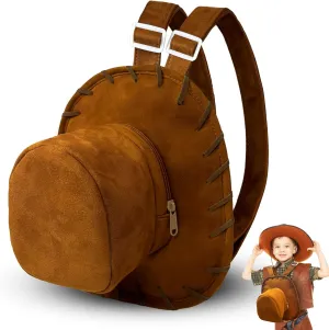 Cowboy Hat Shaped Backpack 11", Toy Costume Gift Bag for Cartoon Cosplay Accessories Birthday Party Favor Decorations