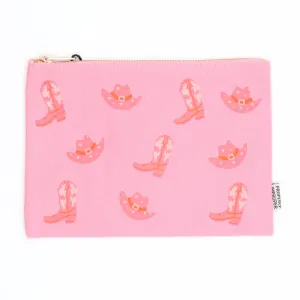 Cowgirl Hat and Boot Canvas Pouch