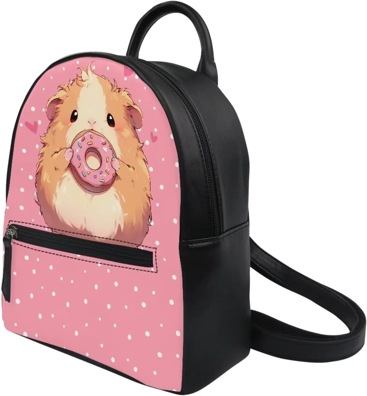 Cozeyat Cute Guinea Pig Mini Backpack Purse for Women Girls Lightweight Shoulder Bags Casual Handbag Daypack Small Backpack for Teens Kids School Travel