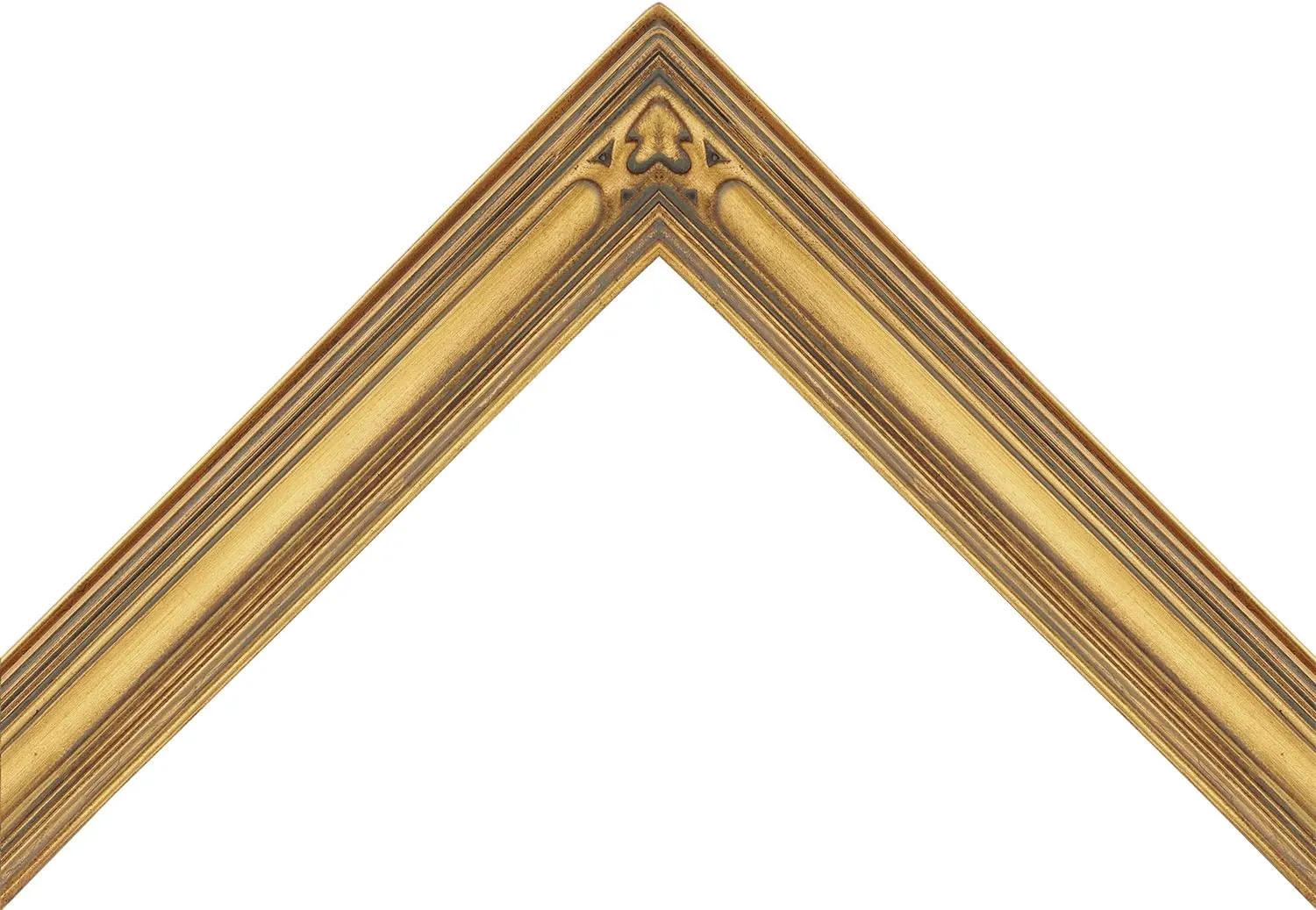 Creative Mark Museum Collection Gothic Ornate Picture Frame - 9x12, Gold - Closed Corner High-End Antique Style Frames for Canvas Paintings, Open Back, No Glass or Backing