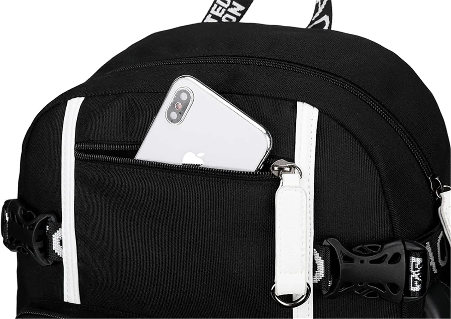 Cristiano Ronaldo Backpack with USB Charging Port Outdoor Travel Bookbag Classic Canvas Bagpack Lightweight Daypack