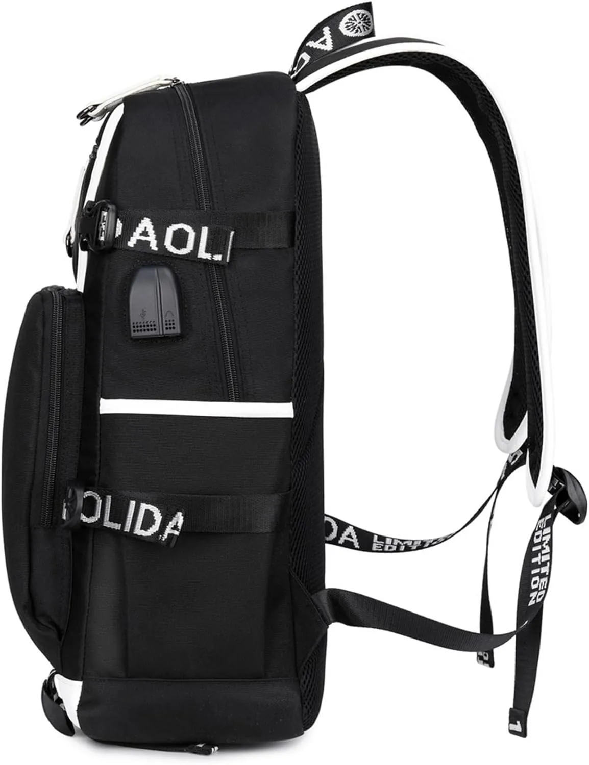 Cristiano Ronaldo Backpack with USB Charging Port Outdoor Travel Bookbag Classic Canvas Bagpack Lightweight Daypack
