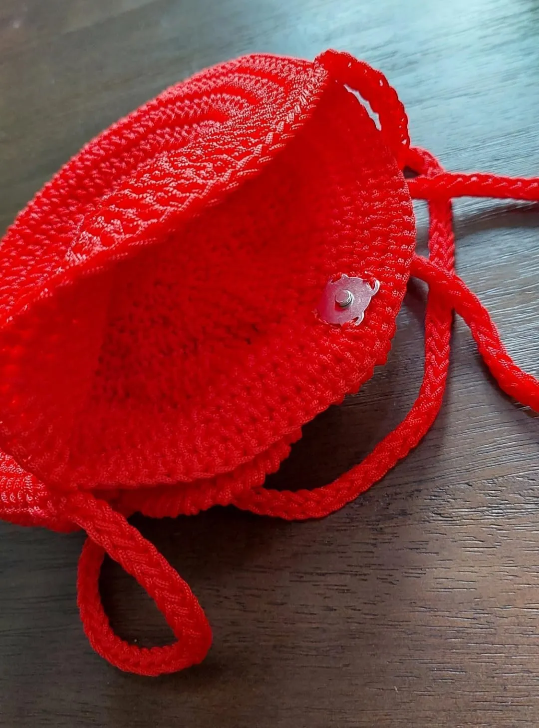 Crochet Handbag with Rose Design, For Women, Single Shoulder