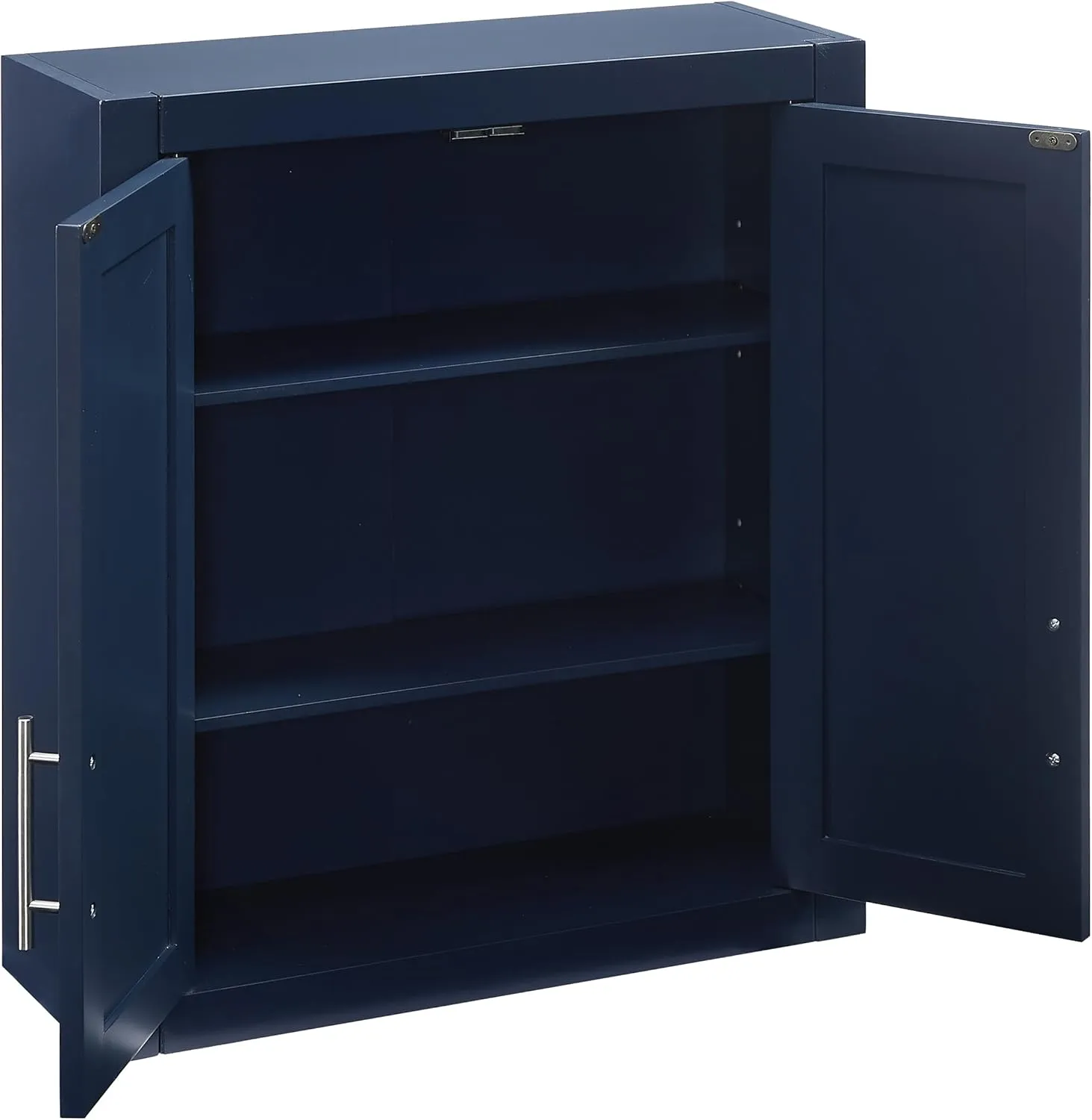 Crosley Furniture Savannah Wall Mounted Bathroom Storage Medicine Cabinet with Shelves, Navy