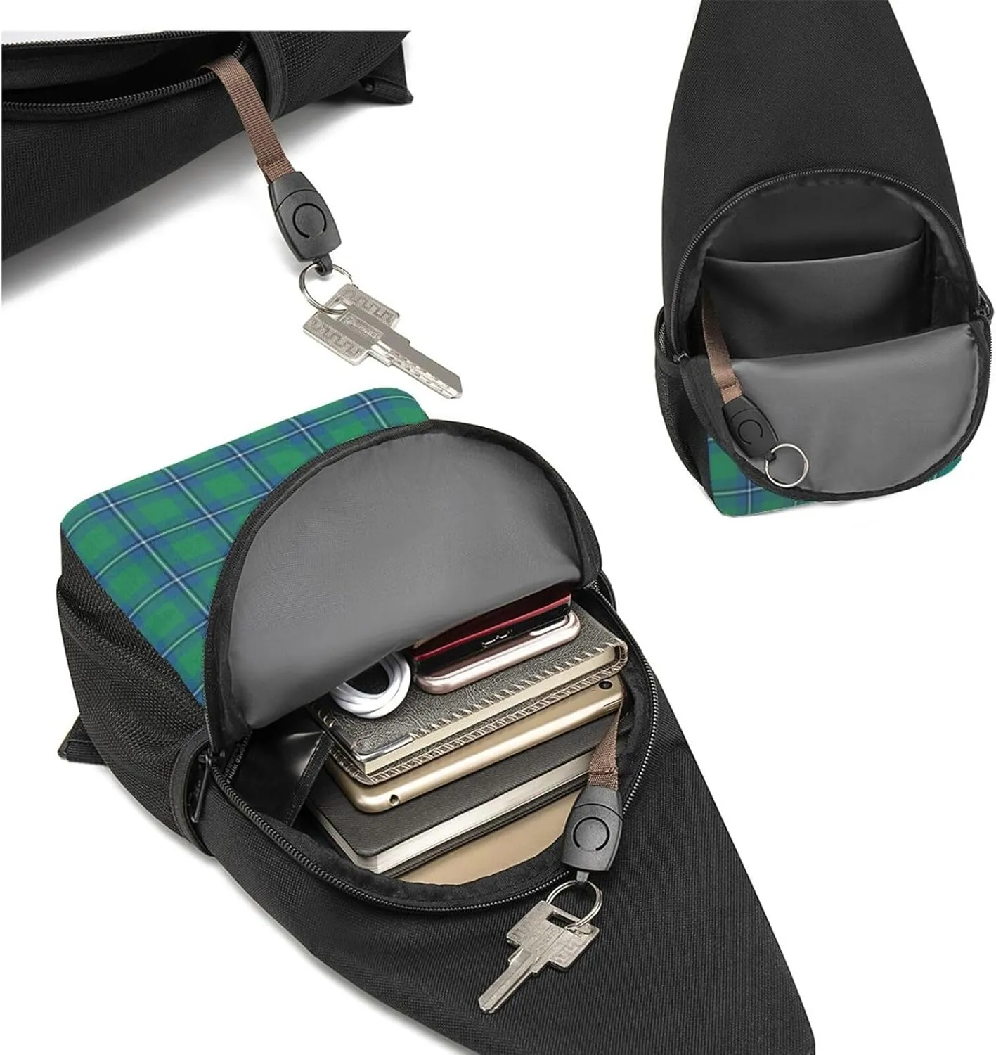Crossbody Sling Backpack Irvine Ancient Tartan Shoulder Chest Bag Daypack for Traveling Sport