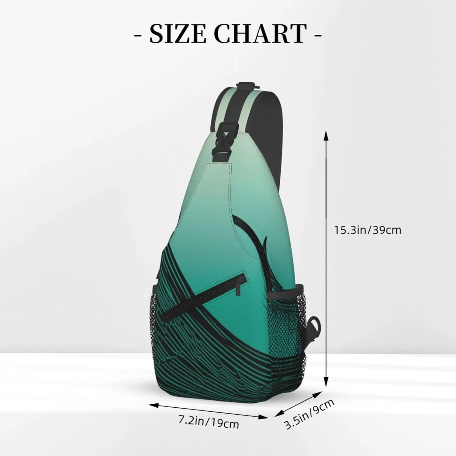 Crossbody Sling Backpack Sling Bag For Men Women Cross Chest Bag Shoulder Bag Free Flowing Line Pictures Travel Hiking Daypack