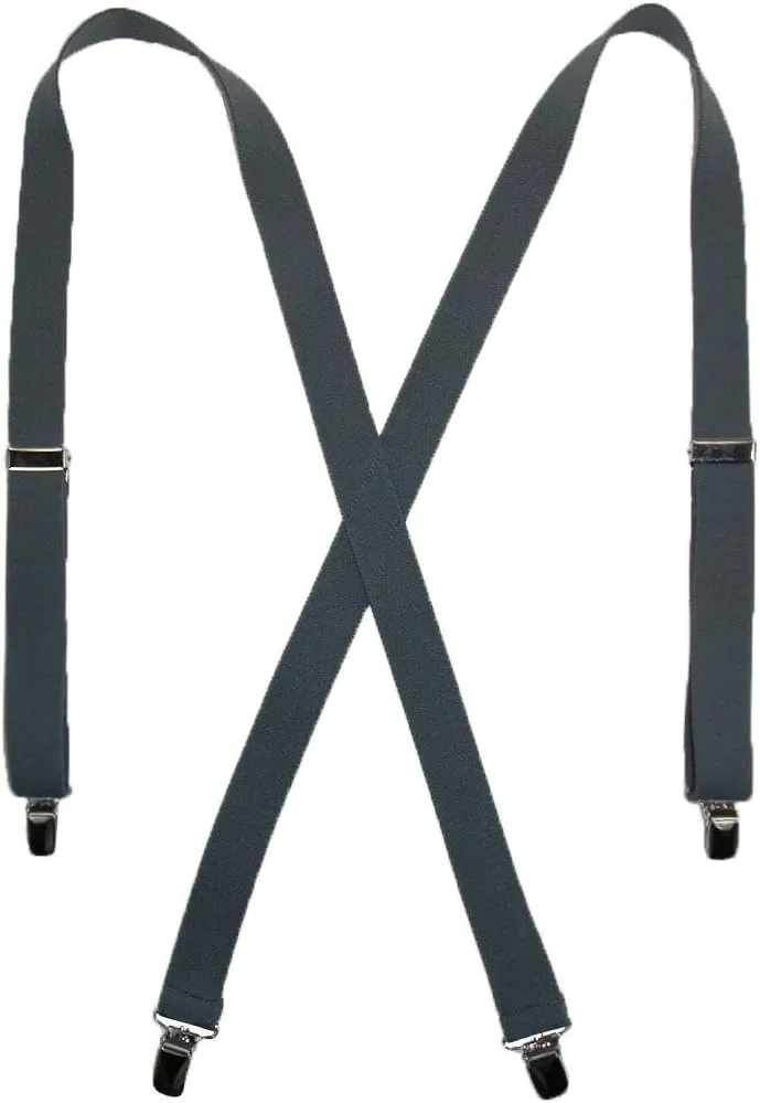 CTM® Women's Elastic Clip-End 1 Inch Basic Suspenders