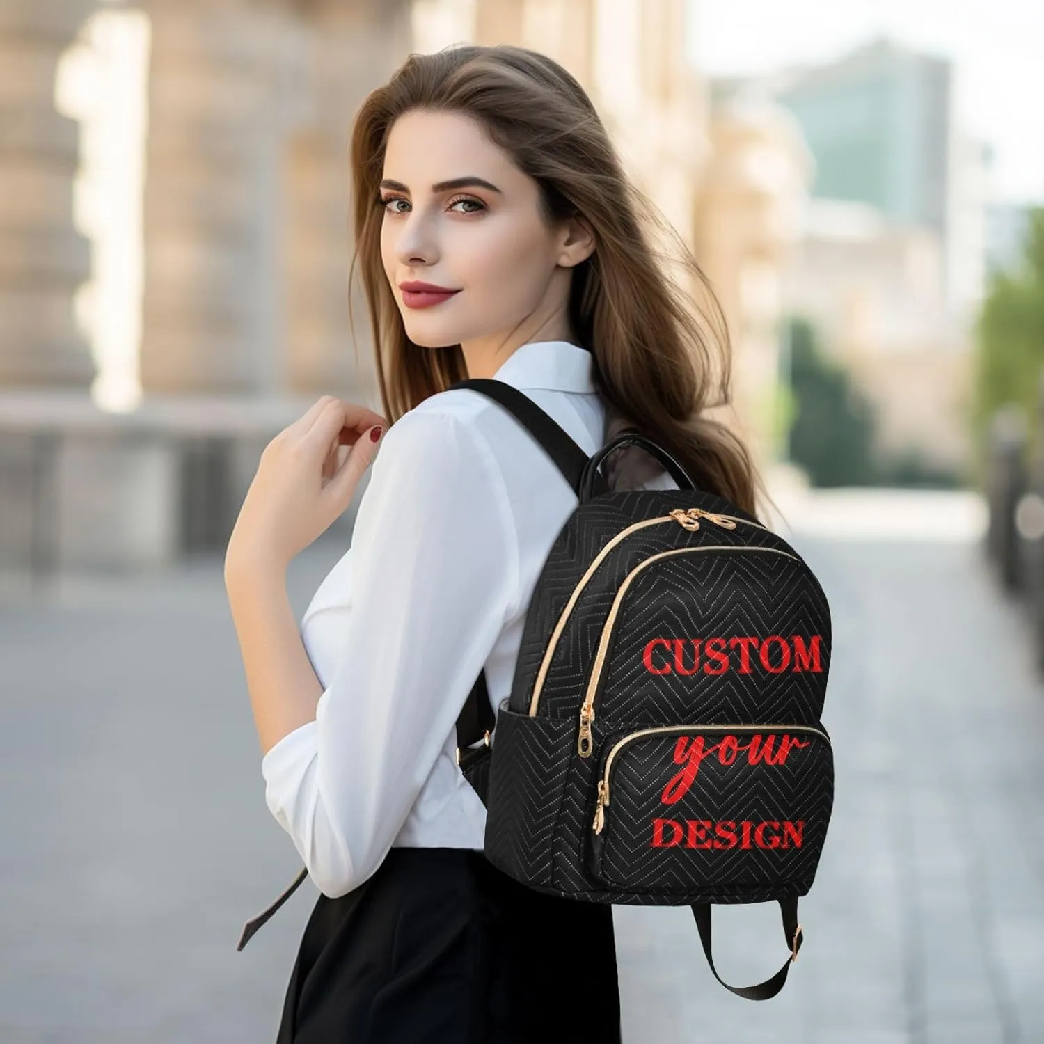 Custom Backpack for Women Light Weight Small Backpack Purses Daily Backpack for Travel Lightweight Daypack for Work Daily Party (Medium Pattren 1)