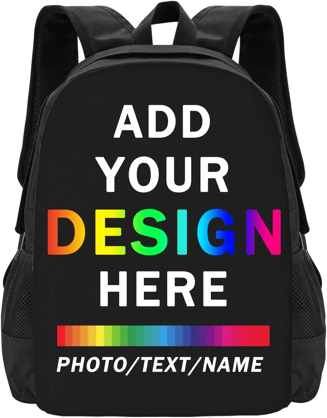 Custom Backpack, Personalized Backpack with Photo Text Name, Customized Large Capacity Casual Cute Backpack for Work Hiking Camping Travel, Style 1