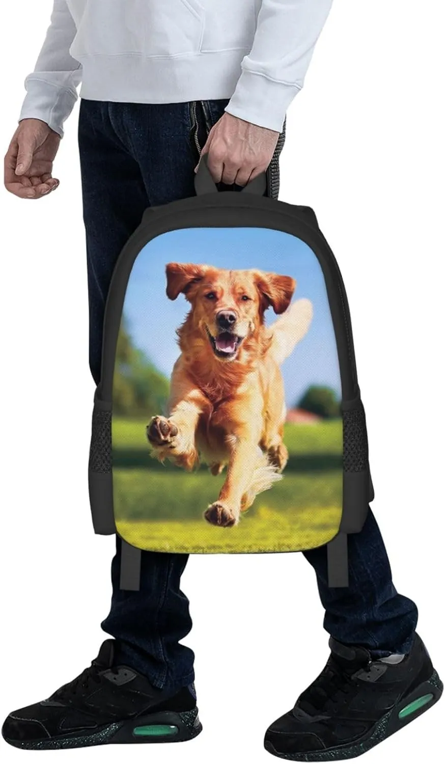 Custom Backpack, Personalized Backpack with Photo Text Name, Customized Large Capacity Casual Cute Backpack for Work Hiking Camping Travel, Style 1