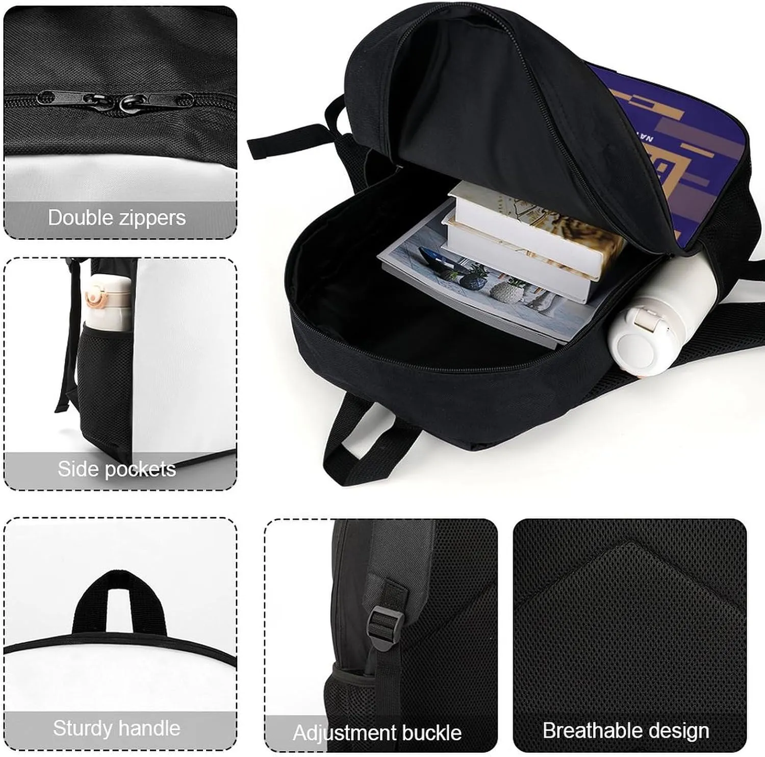 Custom Baltimore Backpack Personalized Name Number 17 Inch Laptop Shoulder Bag Fan Gift for Boy Girl Men Women