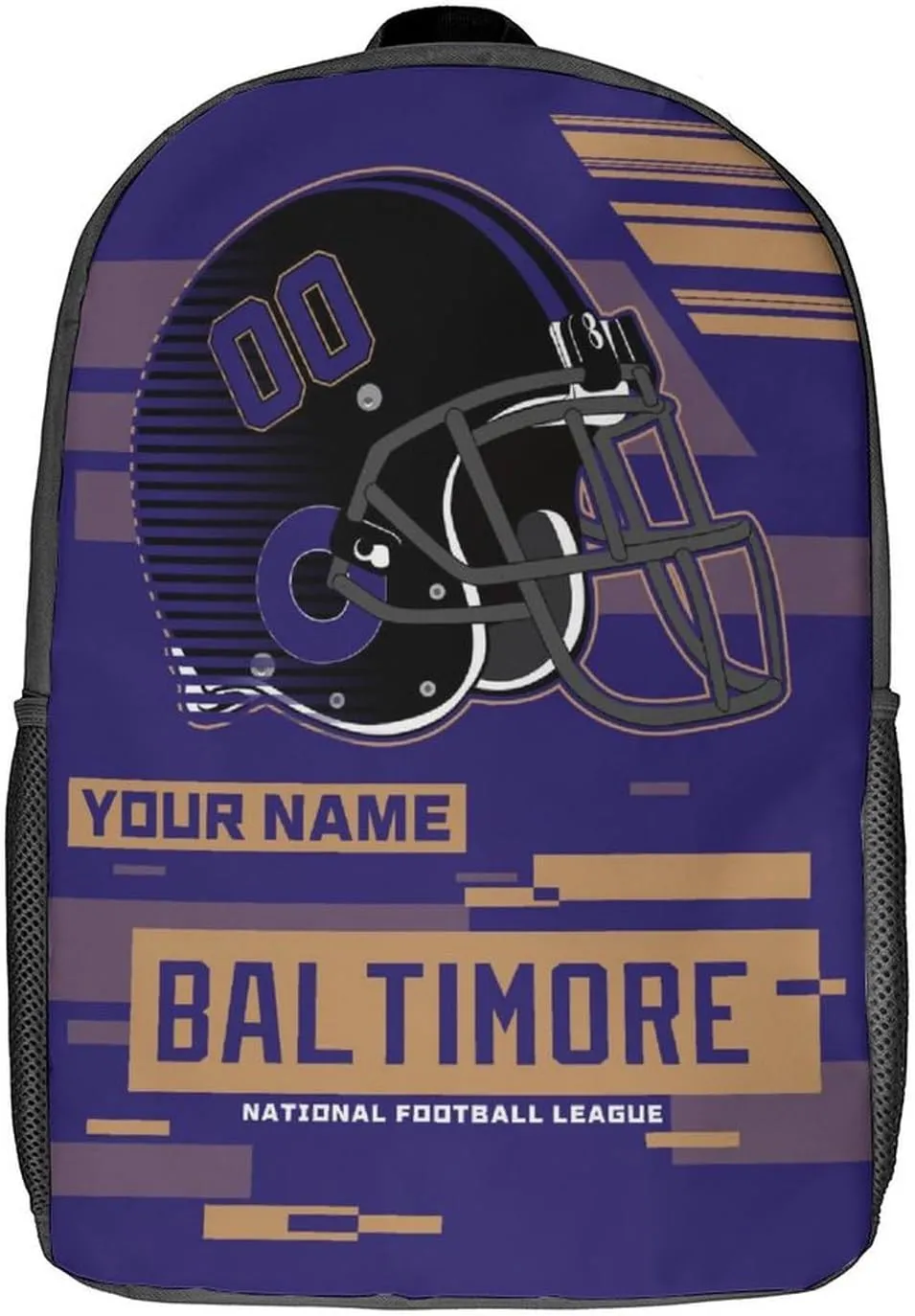 Custom Baltimore Backpack Personalized Name Number 17 Inch Laptop Shoulder Bag Fan Gift for Boy Girl Men Women