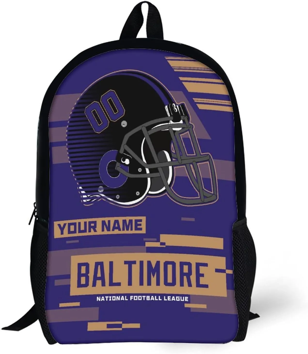 Custom Baltimore Backpack Personalized Name Number 17 Inch Laptop Shoulder Bag Fan Gift for Boy Girl Men Women